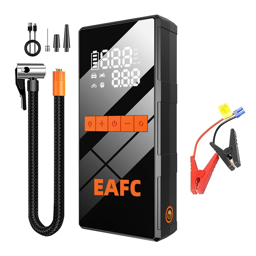 Booster de Batterie 2-en-1 avec Compresseur d'Air