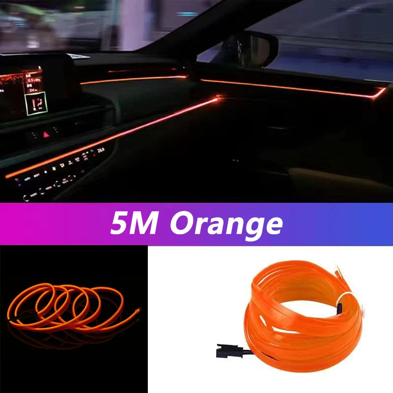 Bande LED néon intérieur voiture 5 m – Éclairage USB flexible