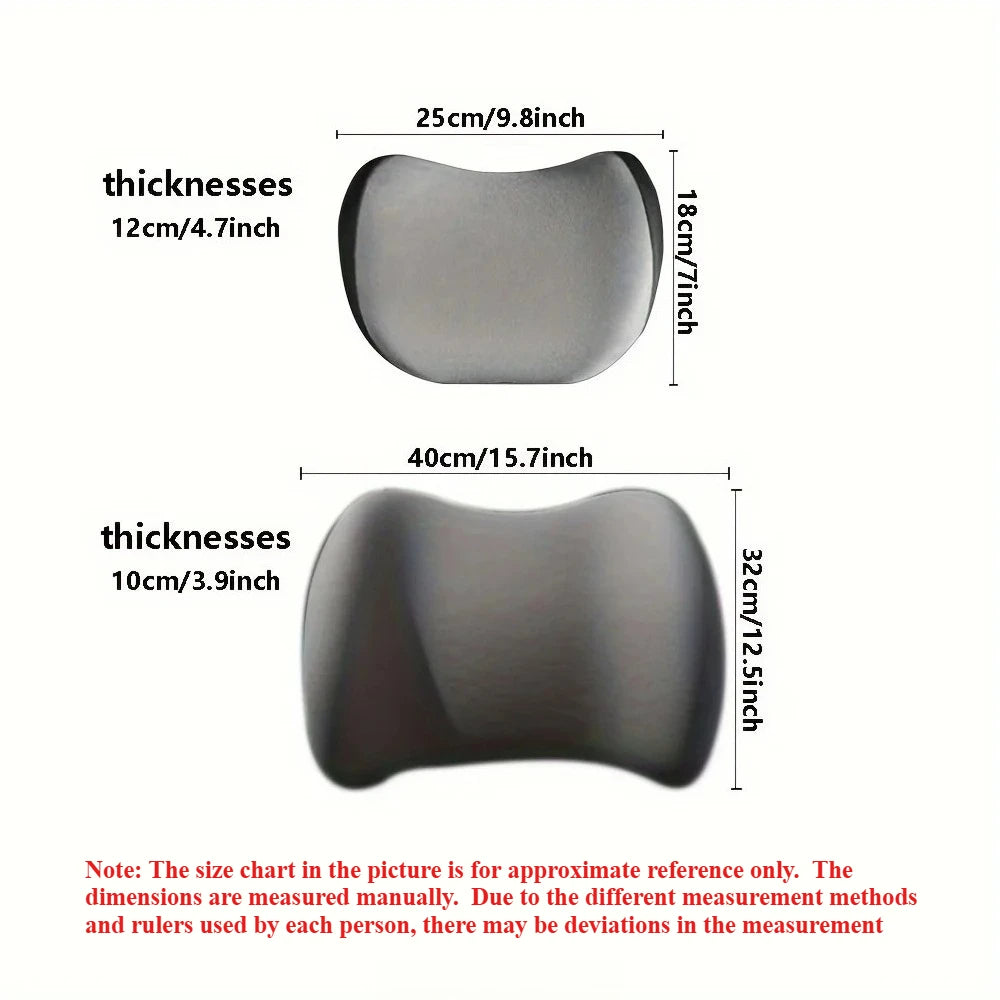 Coussin de nuque & lombaire voiture – Mousse mémoire, confort premium