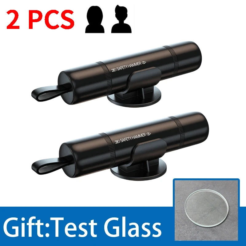 Marteau de sécurité 2-en-1 – Brise-vitre & coupe-ceinture d’urgence