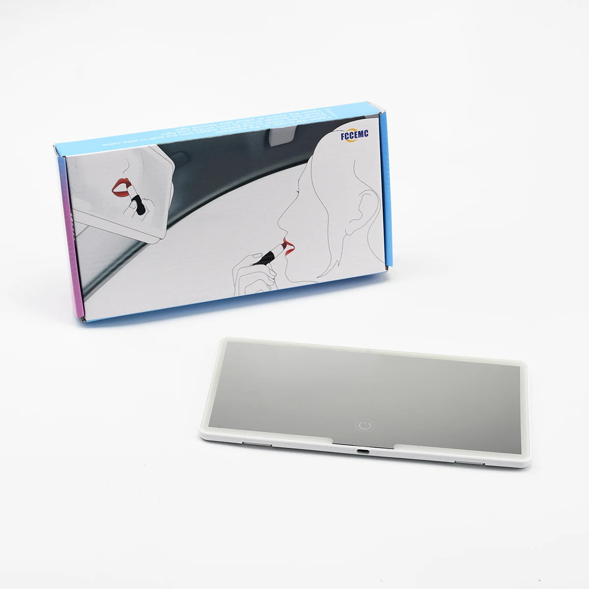 Miroir LED maquillage voiture – HD, rechargeable & réglable