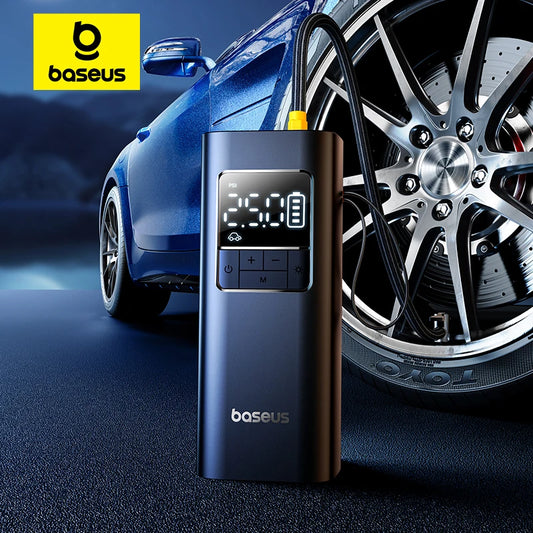 Compresseur d’air portable Baseus – Pompe sans fil digitale 4000mAh