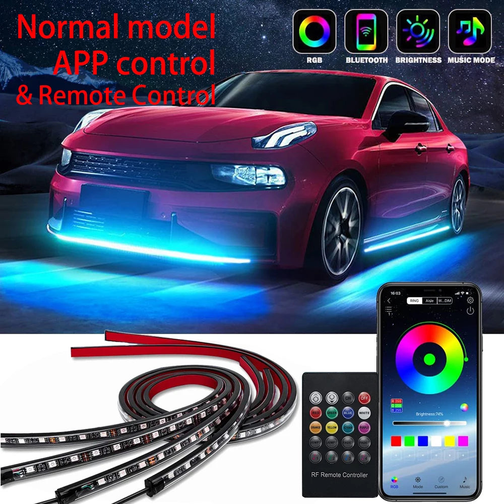 Kit Néon LED Underglow RGB – Éclairage Sous Carrosserie avec App & Mode Musique