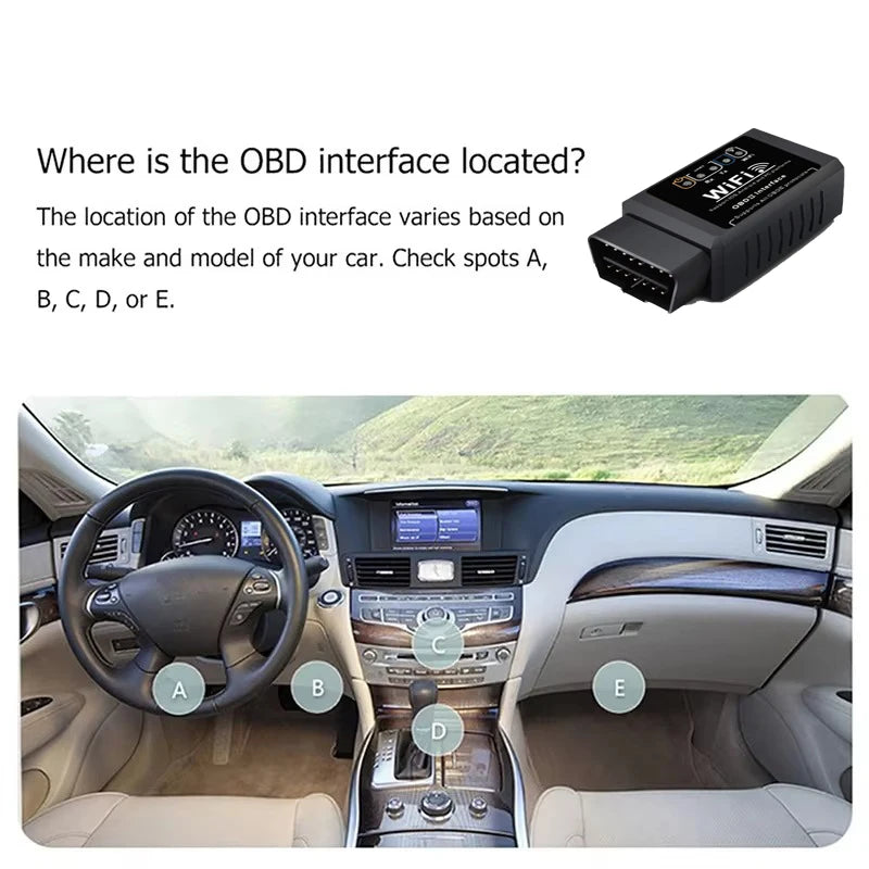 Scanner OBD2 WiFi ELM327 V1.5 – Diagnostic moteur Android & iOS