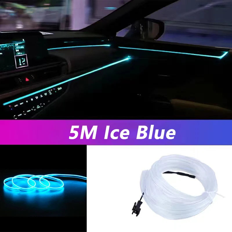 Bande LED néon intérieur voiture 5 m – Éclairage USB flexible
