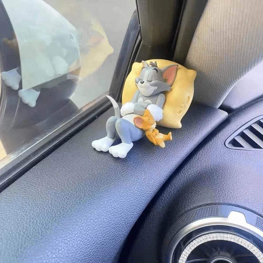 Figurines Tom & Jerry – Décoration mignonne pour voiture & bureau