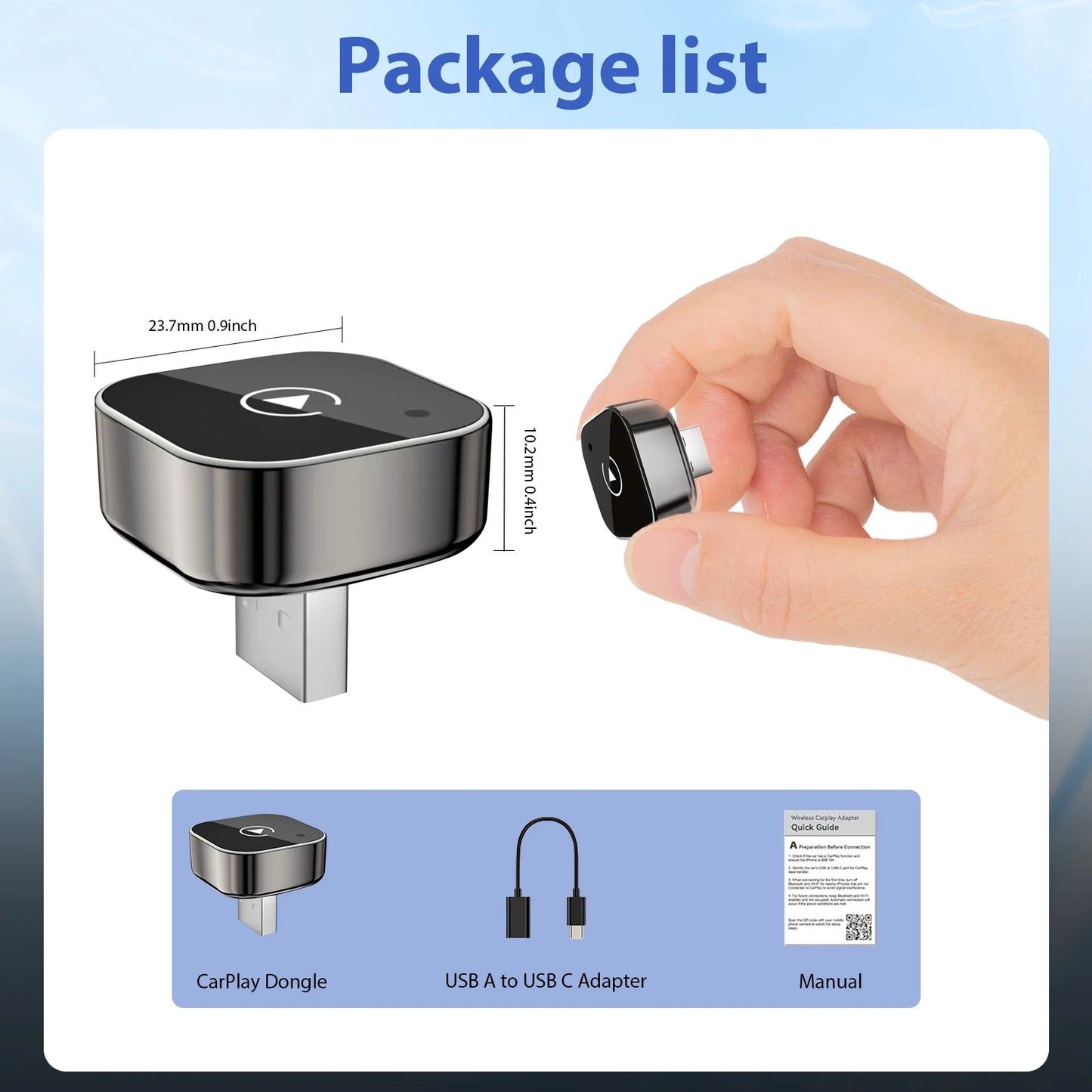 Adaptateur CarPlay & Android Auto sans fil – 2-en-1 plug & play