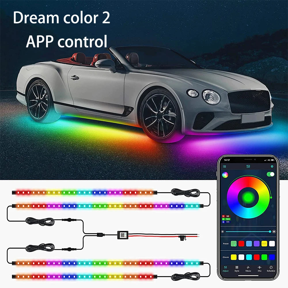Kit Néon LED Underglow RGB – Éclairage Sous Carrosserie avec App & Mode Musique