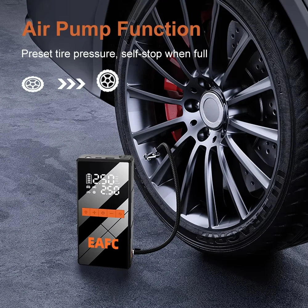 Booster de Batterie 2-en-1 avec Compresseur d'Air