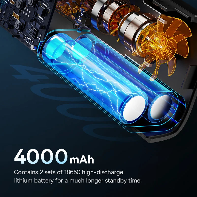 Compresseur d’air portable Baseus – Pompe sans fil digitale 4000mAh