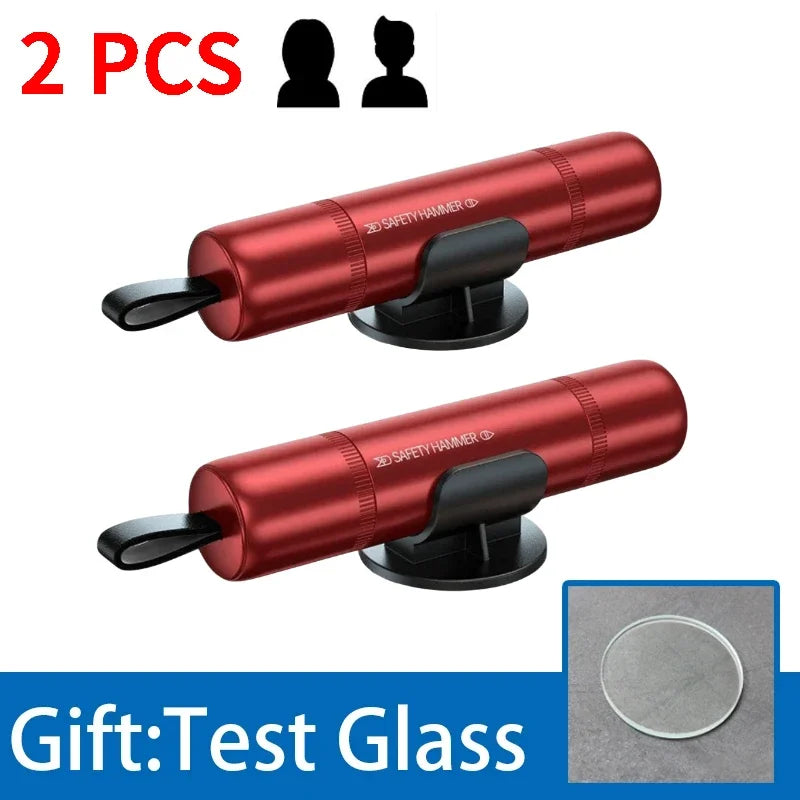 Marteau de sécurité 2-en-1 – Brise-vitre & coupe-ceinture d’urgence