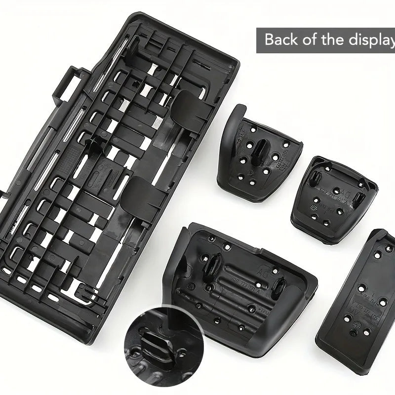 Couvre-pédales en acier inox – Compatibles VW Golf 7/8, Polo, Passat, Skoda (2014–2023)