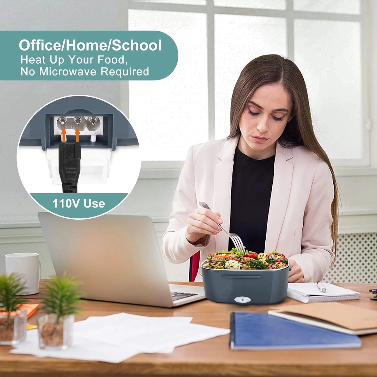 Boite à déjeuner électrique 1,5L, 40-60W, 12V-24V