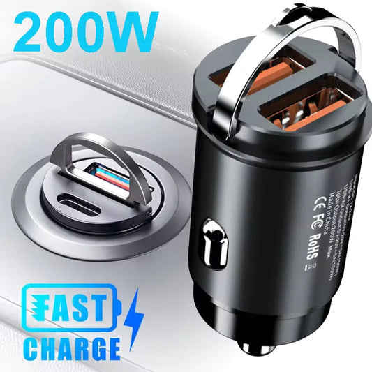 Chargeur voiture rapide 100W/200W – USB-C PD & QC3.0