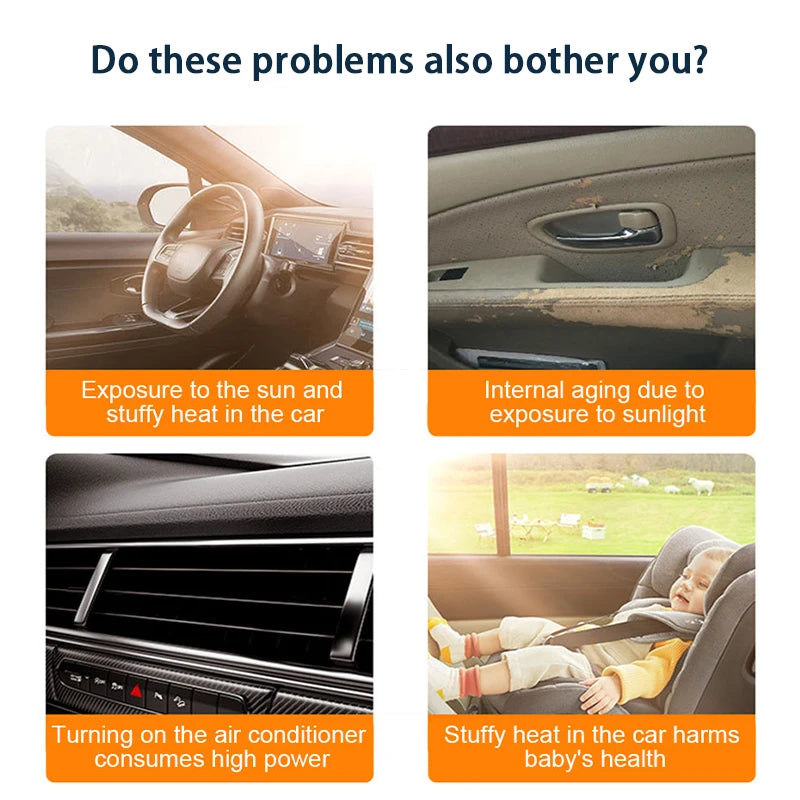 Rideaux pare-soleil voiture – Lot de 2, protection UV avec ventouses